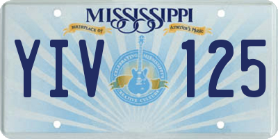 MS license plate YIV125