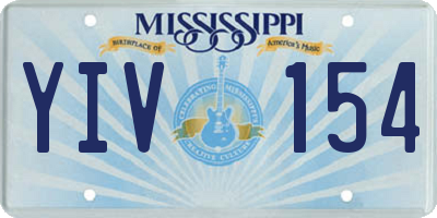 MS license plate YIV154
