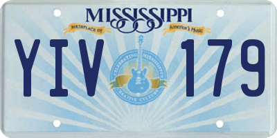 MS license plate YIV179