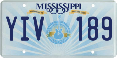 MS license plate YIV189