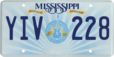MS license plate YIV228