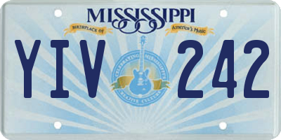 MS license plate YIV242