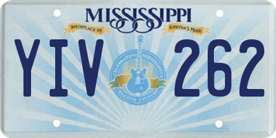 MS license plate YIV262