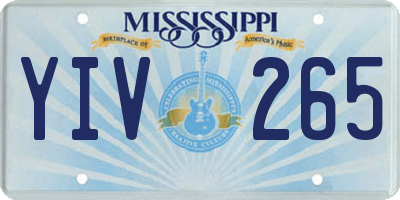 MS license plate YIV265
