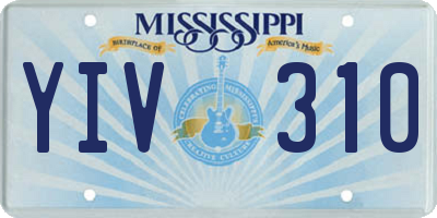 MS license plate YIV310