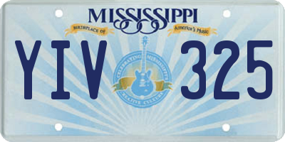 MS license plate YIV325
