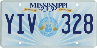 MS license plate YIV328