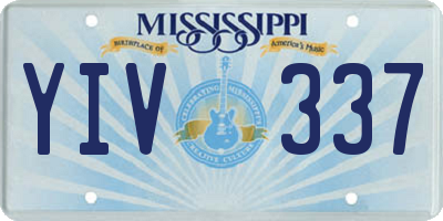 MS license plate YIV337