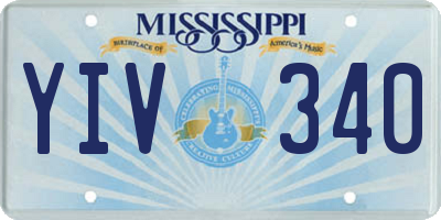 MS license plate YIV340
