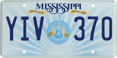 MS license plate YIV370