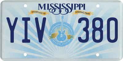 MS license plate YIV380