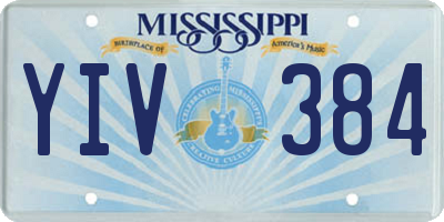 MS license plate YIV384