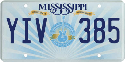 MS license plate YIV385