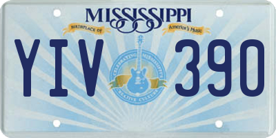 MS license plate YIV390