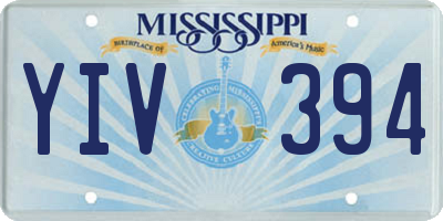 MS license plate YIV394