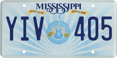 MS license plate YIV405