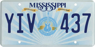 MS license plate YIV437