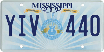 MS license plate YIV440