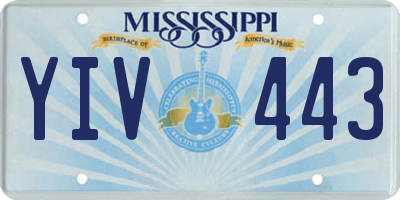 MS license plate YIV443