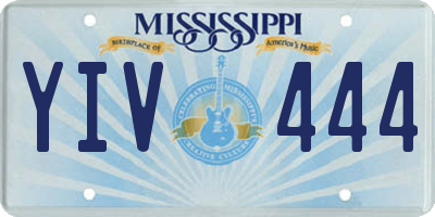 MS license plate YIV444