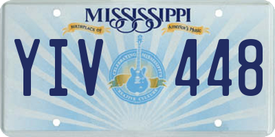 MS license plate YIV448