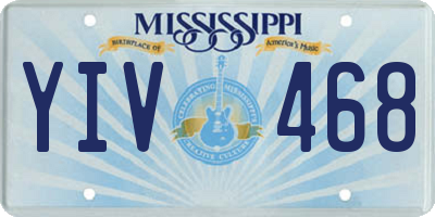 MS license plate YIV468