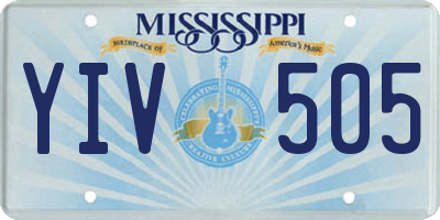 MS license plate YIV505