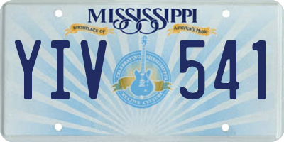 MS license plate YIV541