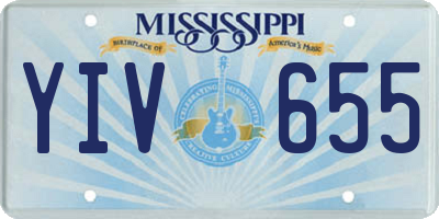 MS license plate YIV655