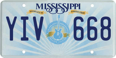 MS license plate YIV668