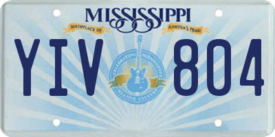 MS license plate YIV804