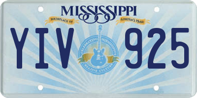 MS license plate YIV925