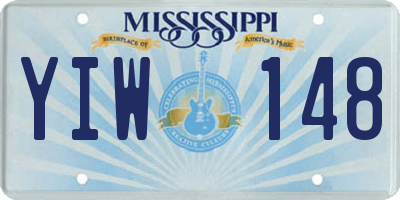 MS license plate YIW148