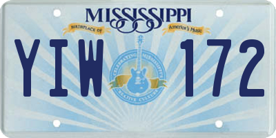 MS license plate YIW172