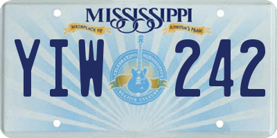 MS license plate YIW242