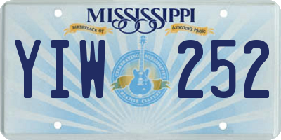 MS license plate YIW252