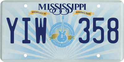 MS license plate YIW358
