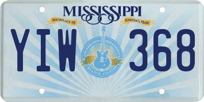 MS license plate YIW368