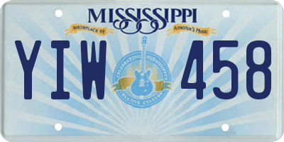MS license plate YIW458