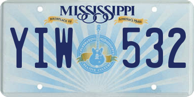 MS license plate YIW532
