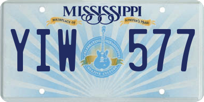 MS license plate YIW577