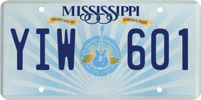 MS license plate YIW601