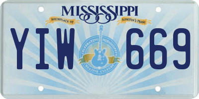 MS license plate YIW669