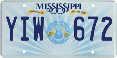 MS license plate YIW672