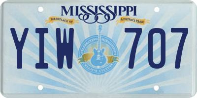 MS license plate YIW707