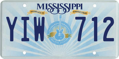 MS license plate YIW712