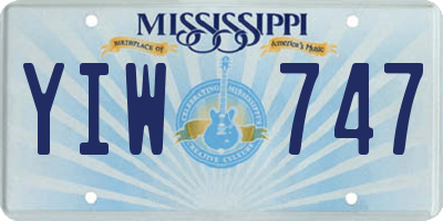MS license plate YIW747