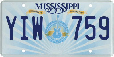 MS license plate YIW759