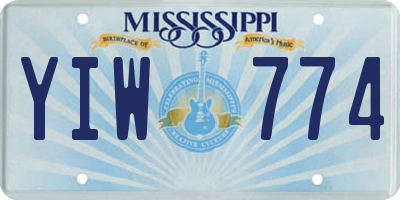 MS license plate YIW774