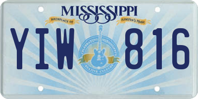 MS license plate YIW816